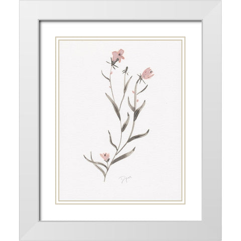 Wildflower Organics IV White Modern Wood Framed Art Print with Double Matting by Kimberly, Allen