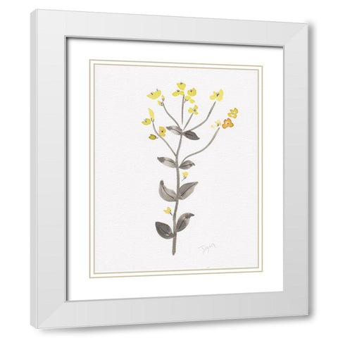 Wildflower Organics V White Modern Wood Framed Art Print with Double Matting by Kimberly, Allen