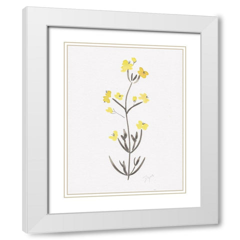 Wildflower Organics VI White Modern Wood Framed Art Print with Double Matting by Kimberly, Allen