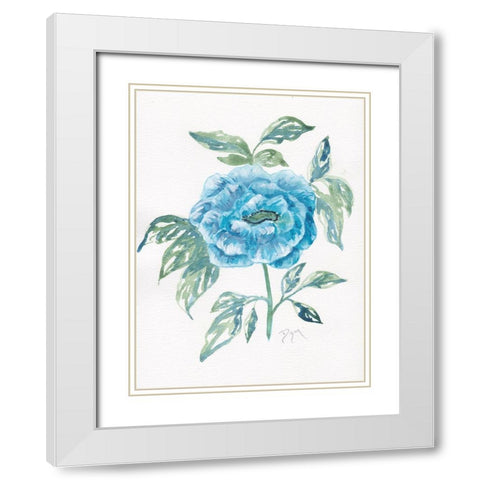 Floral Camilia White Modern Wood Framed Art Print with Double Matting by Dyer, Beverly