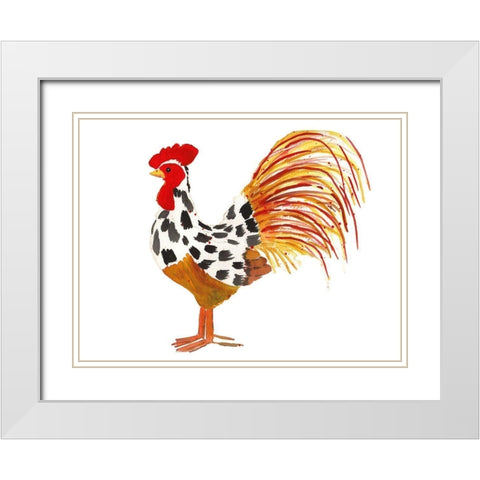 Farm House Friend 1 White Modern Wood Framed Art Print with Double Matting by Dyer, Beverly