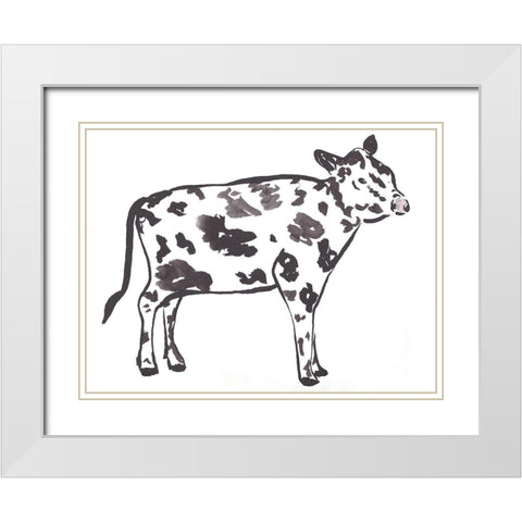 Farm House Friend 2 White Modern Wood Framed Art Print with Double Matting by Dyer, Beverly