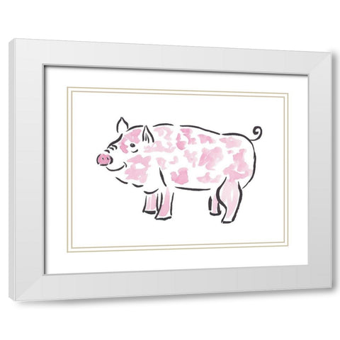 Farm House Friend 3 White Modern Wood Framed Art Print with Double Matting by Dyer, Beverly