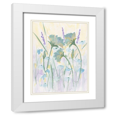 Floral Autumn Glow 2 White Modern Wood Framed Art Print with Double Matting by Dyer, Beverly