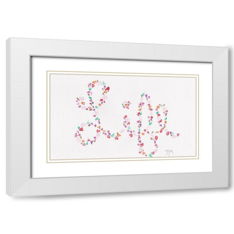 Soft Florals 2018 Life White Modern Wood Framed Art Print with Double Matting by Dyer, Beverly