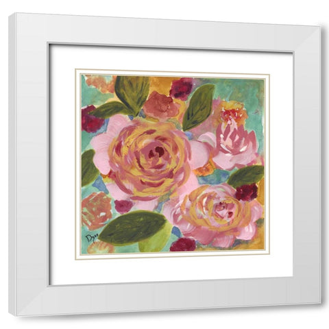 Garden Pleasures I White Modern Wood Framed Art Print with Double Matting by Dyer, Beverly