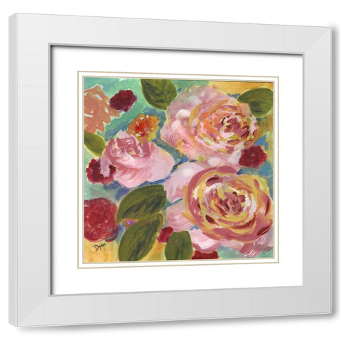 Garden Pleasures II White Modern Wood Framed Art Print with Double Matting by Dyer, Beverly