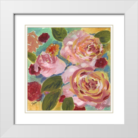Garden Pleasures II White Modern Wood Framed Art Print with Double Matting by Dyer, Beverly