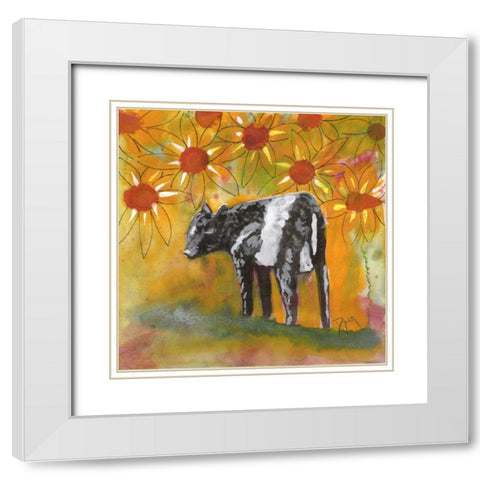 Farm Animal White Modern Wood Framed Art Print with Double Matting by Dyer, Beverly