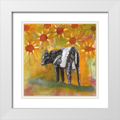 Farm Animal White Modern Wood Framed Art Print with Double Matting by Dyer, Beverly