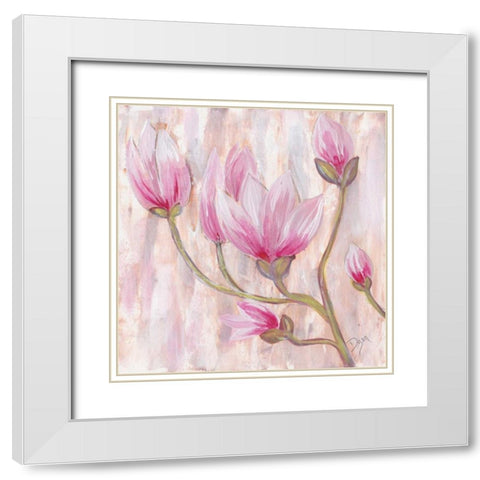 ulip Tree 1 White Modern Wood Framed Art Print with Double Matting by Dyer, Beverly