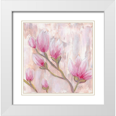 Tulip Tree 2 White Modern Wood Framed Art Print with Double Matting by Dyer, Beverly