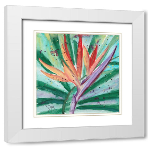 Salsa White Modern Wood Framed Art Print with Double Matting by Dyer, Beverly
