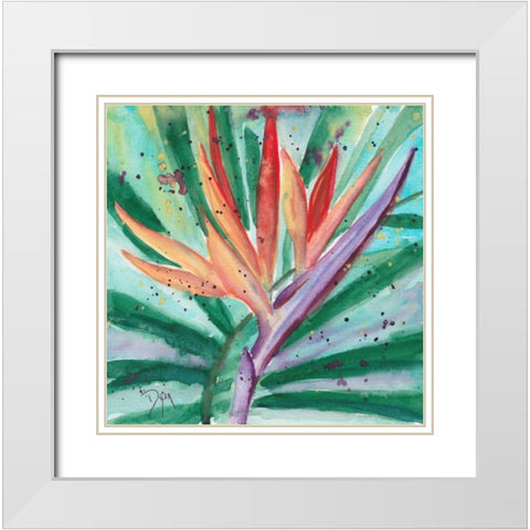 Salsa White Modern Wood Framed Art Print with Double Matting by Dyer, Beverly