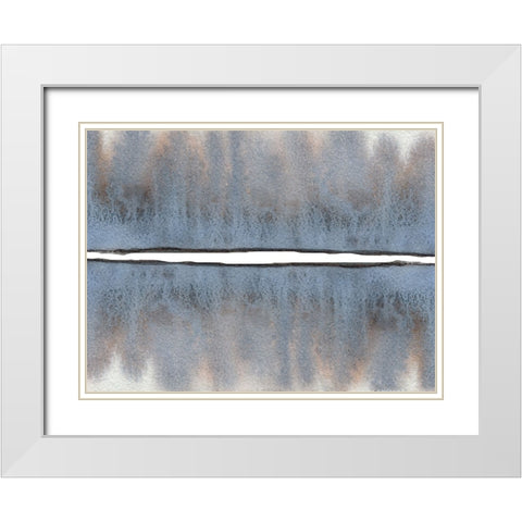 Watercolor Abstract 2 White Modern Wood Framed Art Print with Double Matting by Gosavi, Bhakti