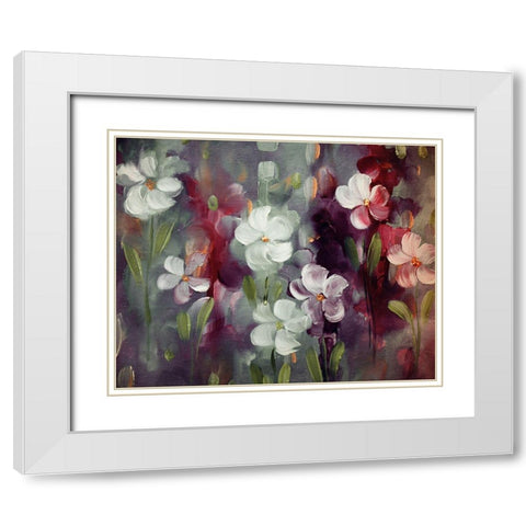 Vagabond Blooms White Modern Wood Framed Art Print with Double Matting by Boho Hue Studio
