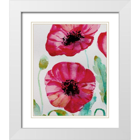 Pixie Pop 1 White Modern Wood Framed Art Print with Double Matting by Boho Hue Studio