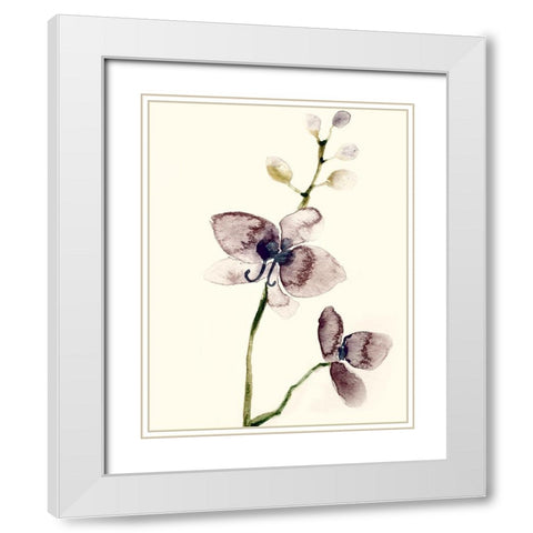 Dark Orchid 1 White Modern Wood Framed Art Print with Double Matting by Boho Hue Studio