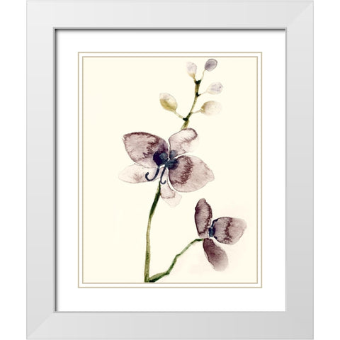 Dark Orchid 1 White Modern Wood Framed Art Print with Double Matting by Boho Hue Studio