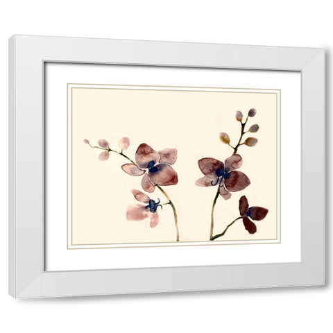 Dark Orchid 2 White Modern Wood Framed Art Print with Double Matting by Boho Hue Studio