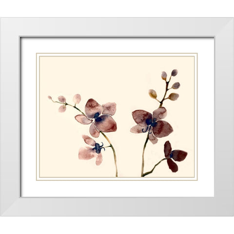 Dark Orchid 2 White Modern Wood Framed Art Print with Double Matting by Boho Hue Studio