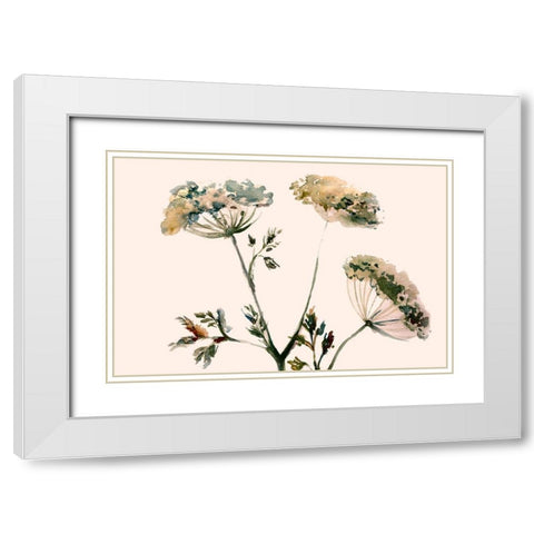 Queens Flowers White Modern Wood Framed Art Print with Double Matting by Boho Hue Studio
