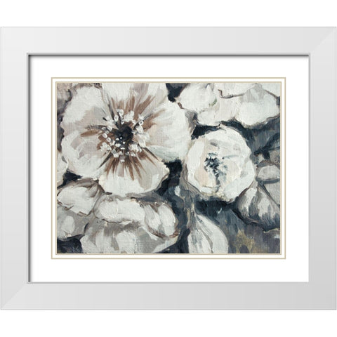 Blossom Bunch 3 White Modern Wood Framed Art Print with Double Matting by Boho Hue Studio