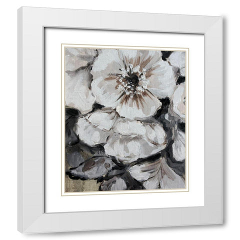 Blossom Bunch 6 White Modern Wood Framed Art Print with Double Matting by Boho Hue Studio