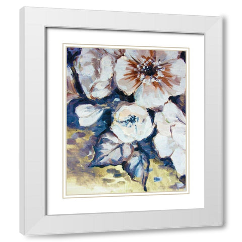Blossom Bunch 4 White Modern Wood Framed Art Print with Double Matting by Boho Hue Studio