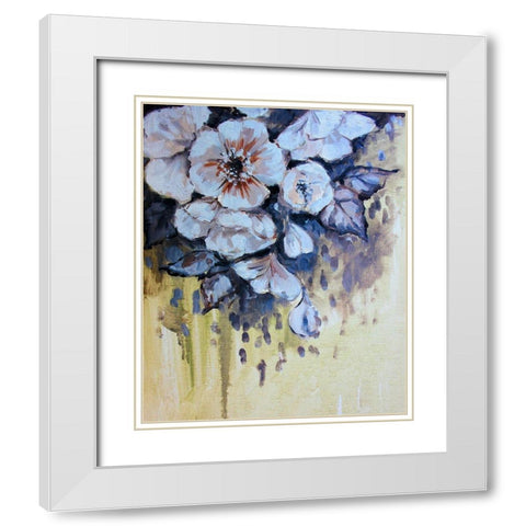 Blossom Bunch 8 White Modern Wood Framed Art Print with Double Matting by Boho Hue Studio
