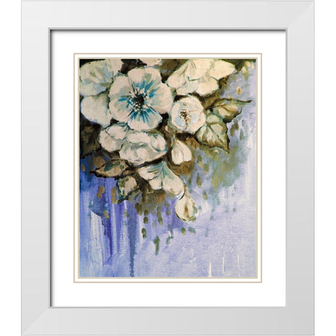 Blossom Bunch 9 White Modern Wood Framed Art Print with Double Matting by Boho Hue Studio
