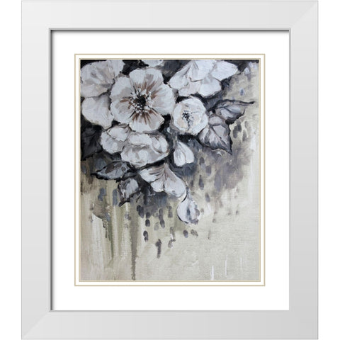 Blossom Bunch 7 White Modern Wood Framed Art Print with Double Matting by Boho Hue Studio