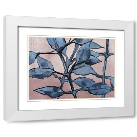 Spring Branches White Modern Wood Framed Art Print with Double Matting by Boho Hue Studio