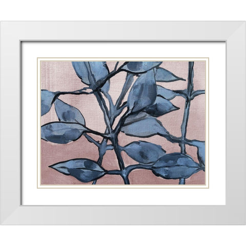 Spring Branches White Modern Wood Framed Art Print with Double Matting by Boho Hue Studio