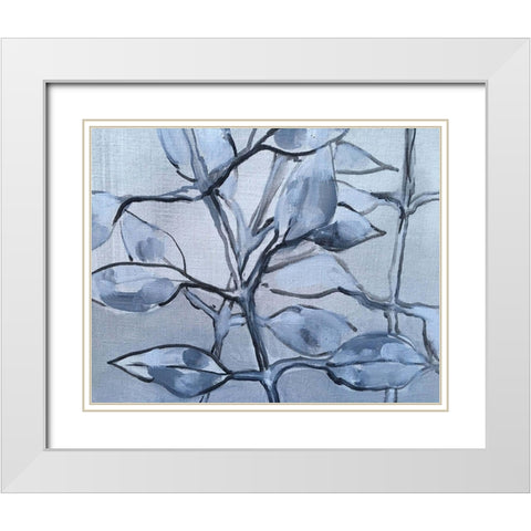 Grey Branches White Modern Wood Framed Art Print with Double Matting by Boho Hue Studio