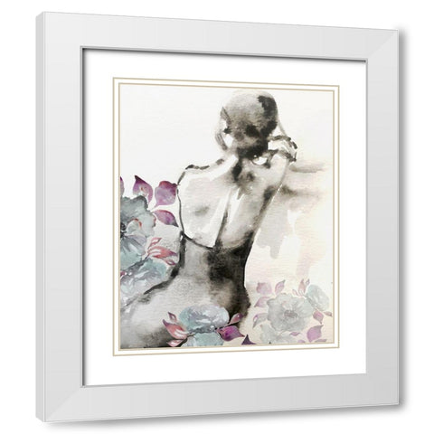 Lovliness White Modern Wood Framed Art Print with Double Matting by Boho Hue Studio