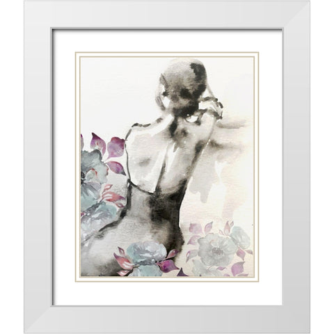 Lovliness White Modern Wood Framed Art Print with Double Matting by Boho Hue Studio