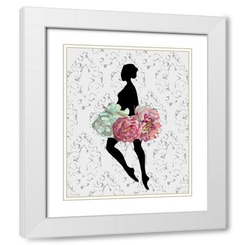 Balllerina One White Modern Wood Framed Art Print with Double Matting by Boho Hue Studio