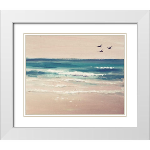 Sea 2 White Modern Wood Framed Art Print with Double Matting by Boho Hue Studio