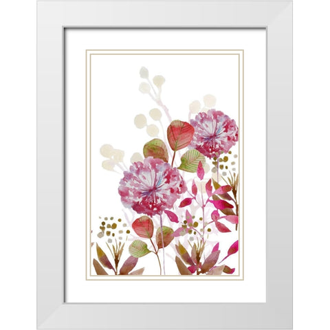 Floral field Bloom 2 White Modern Wood Framed Art Print with Double Matting by Boho Hue Studio