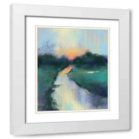 Sunset White Modern Wood Framed Art Print with Double Matting by Boho Hue Studio