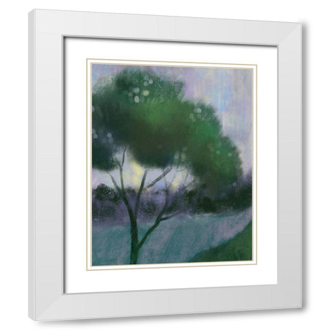 Treee White Modern Wood Framed Art Print with Double Matting by Boho Hue Studio