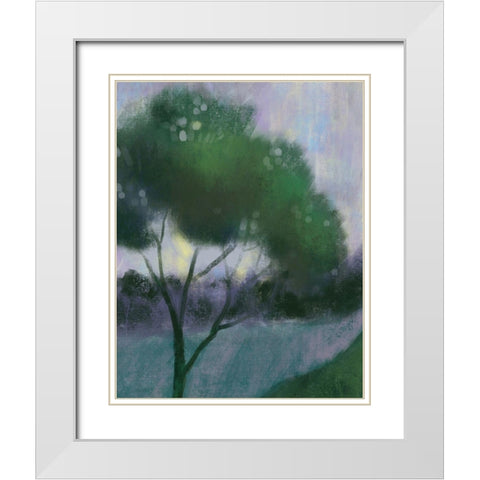 Treee White Modern Wood Framed Art Print with Double Matting by Boho Hue Studio