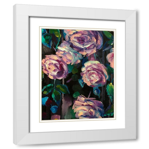 The Roses White Modern Wood Framed Art Print with Double Matting by Boho Hue Studio