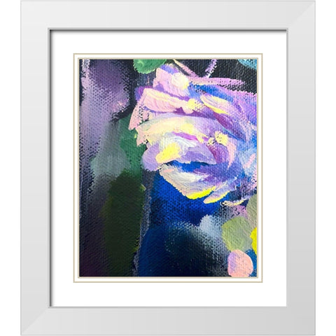 Flowers White Modern Wood Framed Art Print with Double Matting by Boho Hue Studio