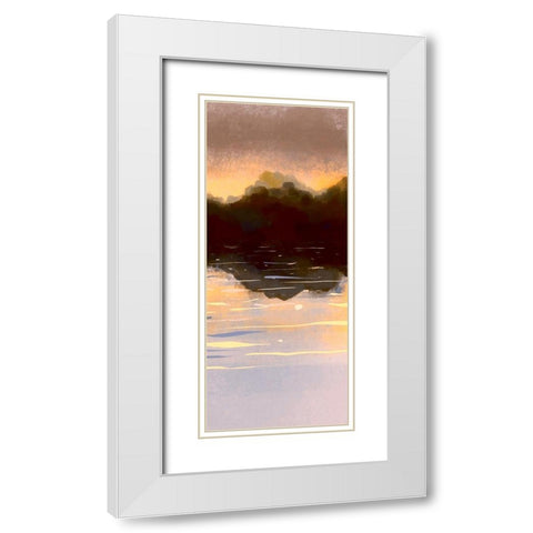 Landscape Aglow Panel 3 White Modern Wood Framed Art Print with Double Matting by Boho Hue Studio