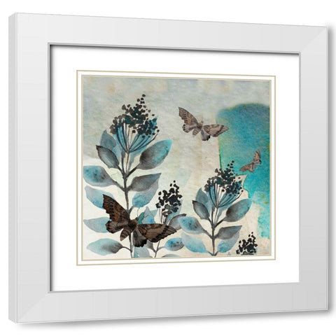 Butteryfly Perspective 1 White Modern Wood Framed Art Print with Double Matting by Boho Hue Studio