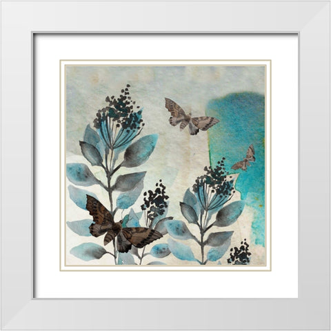 Butteryfly Perspective 1 White Modern Wood Framed Art Print with Double Matting by Boho Hue Studio