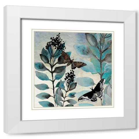 Butteryfly Perspective 3 White Modern Wood Framed Art Print with Double Matting by Boho Hue Studio