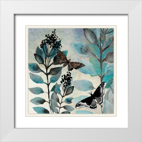 Butteryfly Perspective 3 White Modern Wood Framed Art Print with Double Matting by Boho Hue Studio